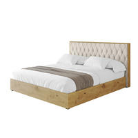 POLSTERBETT mit Bettkasten und Lattenrost, Bett mit Matratze H3/H4 - ENZO5 200x200 Beige - Beige, Holzwerkstoff/Textil (200/200cm) - ALTDECOR