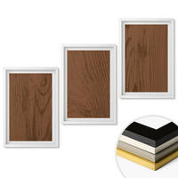 WANDBILDER 3er-Set - 40x60 cm Weißer Rahmen - Holzstruktur, Rinde, Minimalismus - Weiß, Kunststoff (40/60cm) - ArtPrintCave