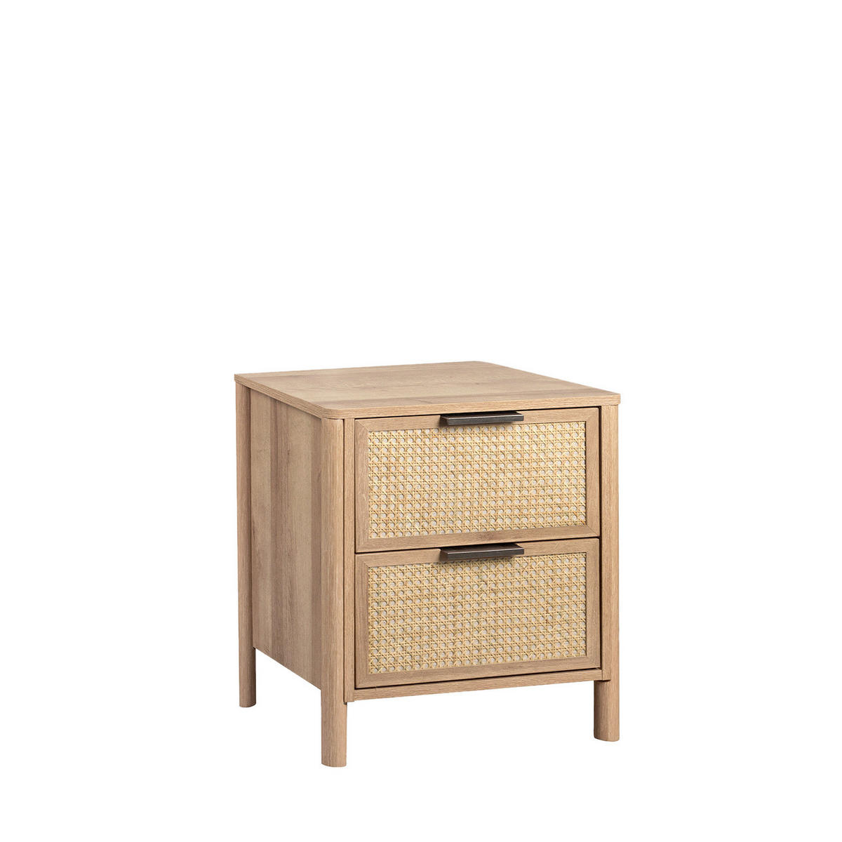 NACHTTISCH 2 SCHUBLADEN Bent Natürlich 47 cm x 55 cm - Naturfarben, Holzwerkstoff (47/55/40cm) - Klast Home
