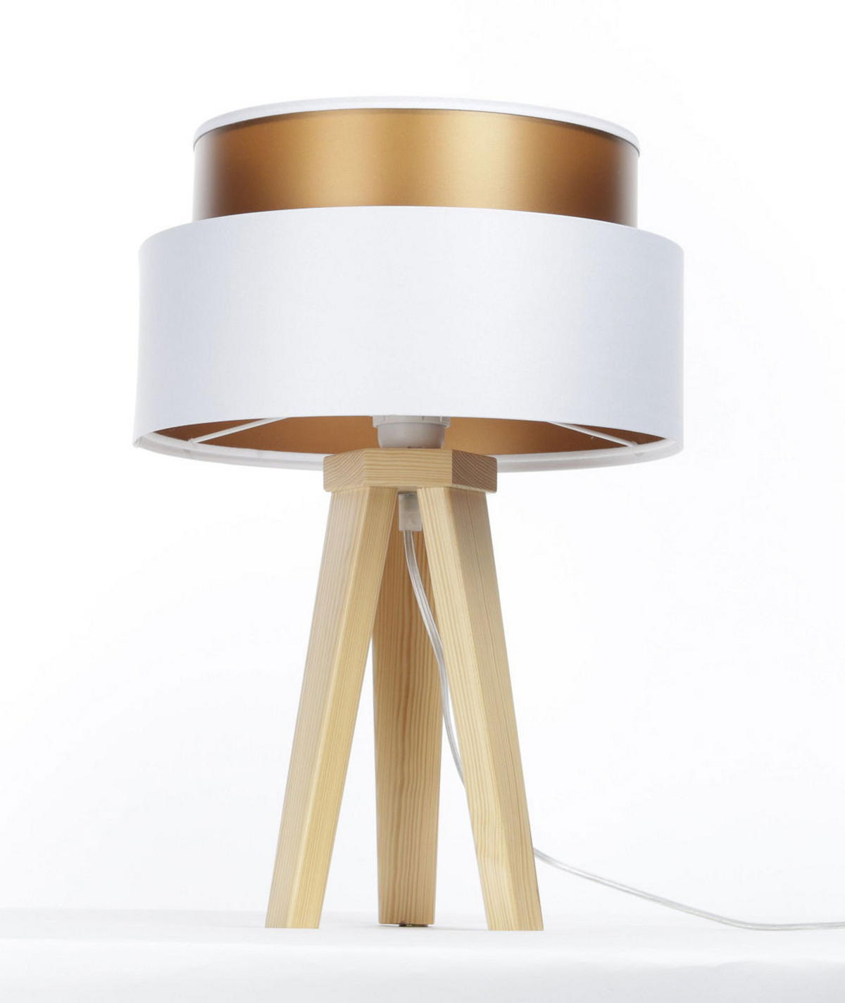 TISCHLAMPE Weiß 30/45 cm - Braun, Kunststoff (30/0.7/45cm) - ONZENO