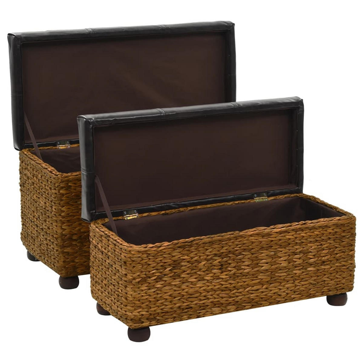 SITZBANK 2er Set Seegras Braun - Braun, Naturmaterialen (40/45/85cm) - vidaXL
