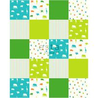 XL-TAPETE Tiere 20 behangtegels van 53 x 53 cm - Grün, Papier (212/0.1cm) - ESTAhome