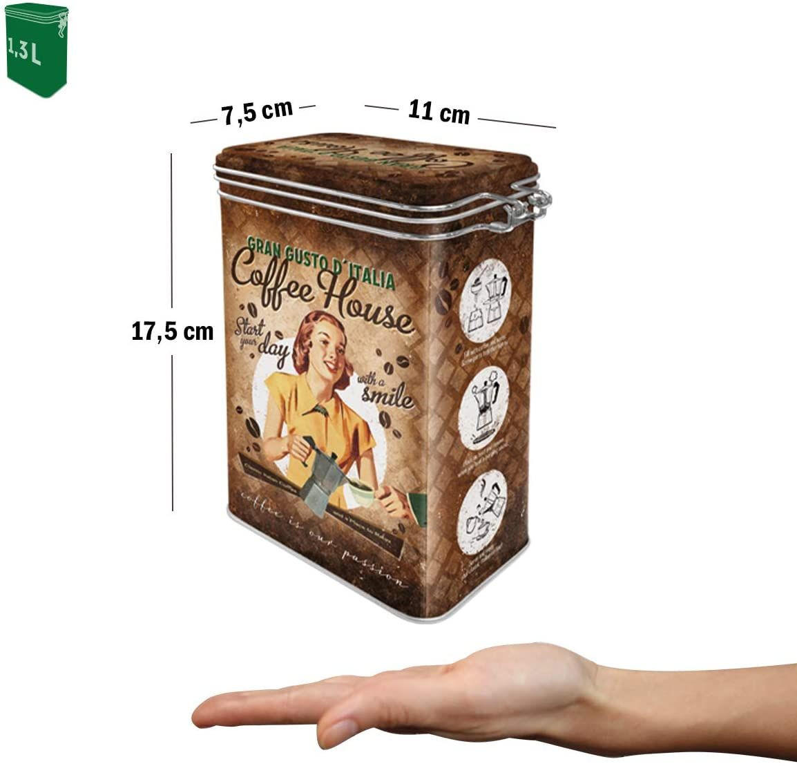 AROMADOSE Coffee & Chocolate Coffee House - Multicolor, Metall (11/17.5/7.5cm) - Nostalgic-Art