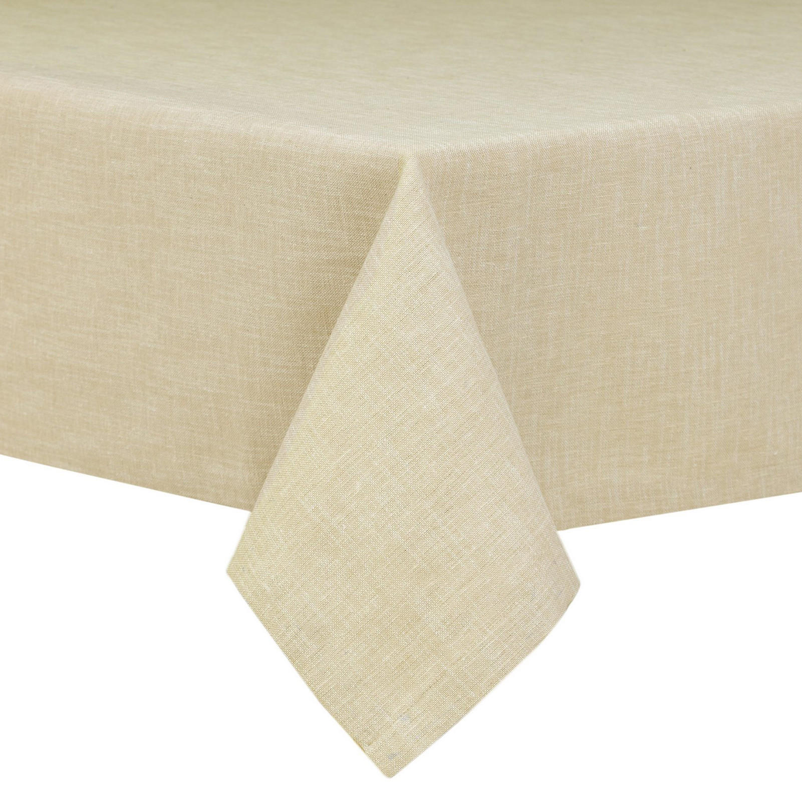 TISCHDECKE Leinenoptik abwaschbar, wasserabweisend Lotuseffekt, eckig 130x170 cm, beige - Beige, Textil (130/170cm)