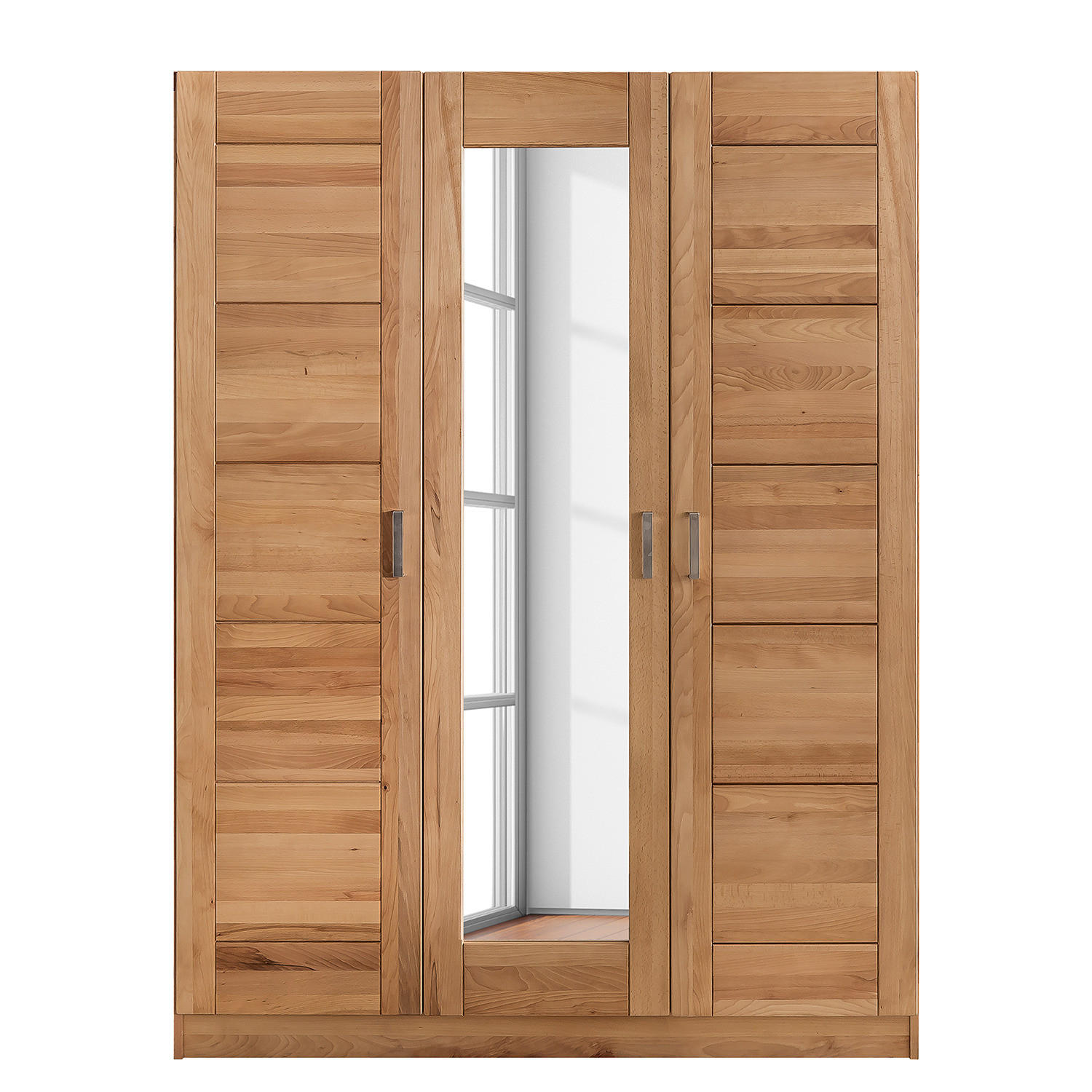 DREHTÜRENSCHRANK - Massivholz - Braun - Kernbuche, Holz/Holzwerkstoff (152/206/61cm) - home24