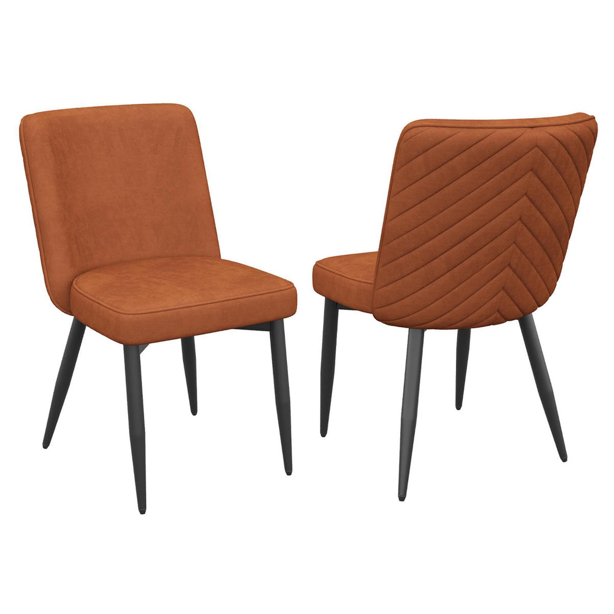 STOLICA ZA BLAGOVANJE 2 komada, baršun - boje hrđe, tekstil (48/85/63cm) - KOMHTOM