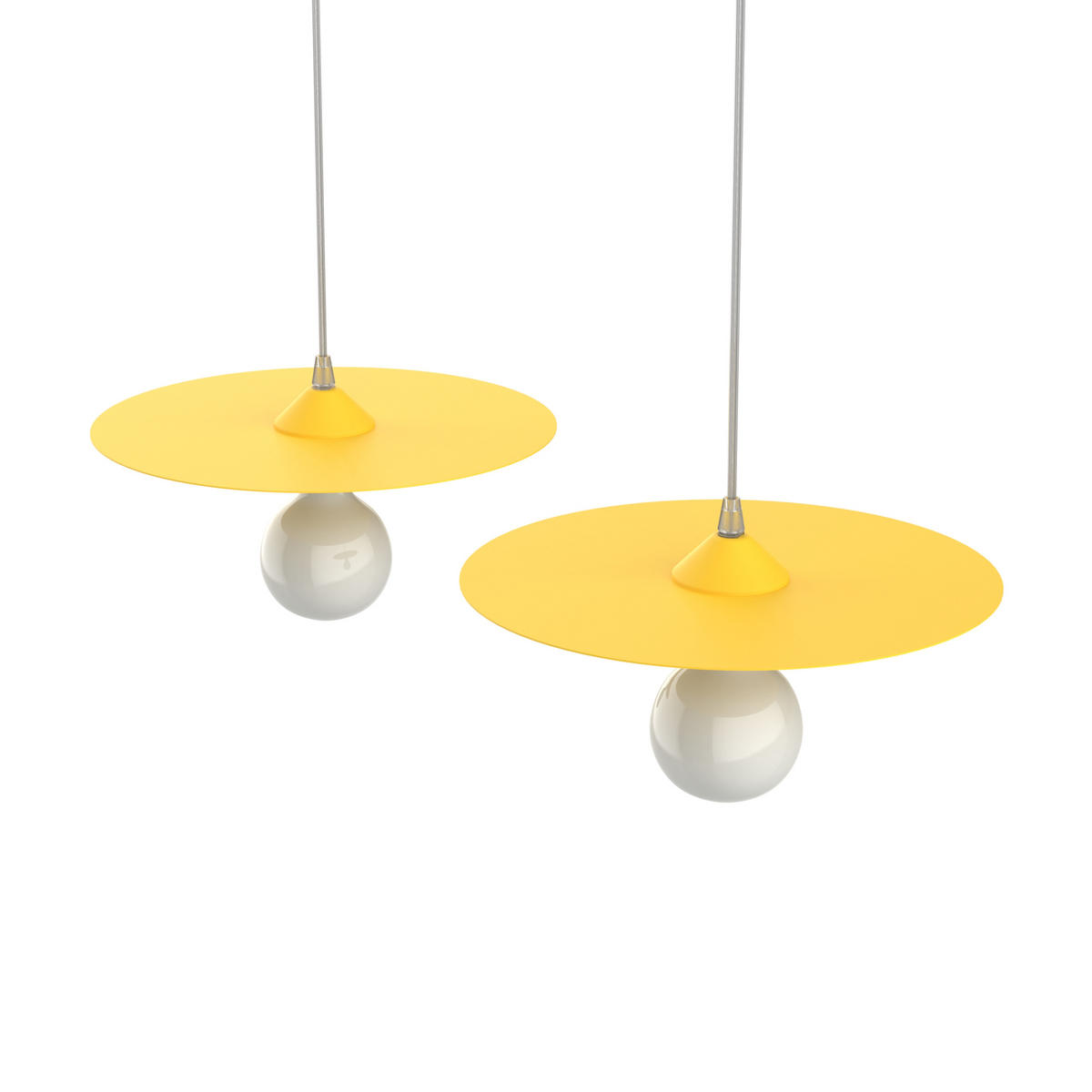 HÄNGELEUCHTE - Gelb, Metall (30/30/7cm) - Lumicom