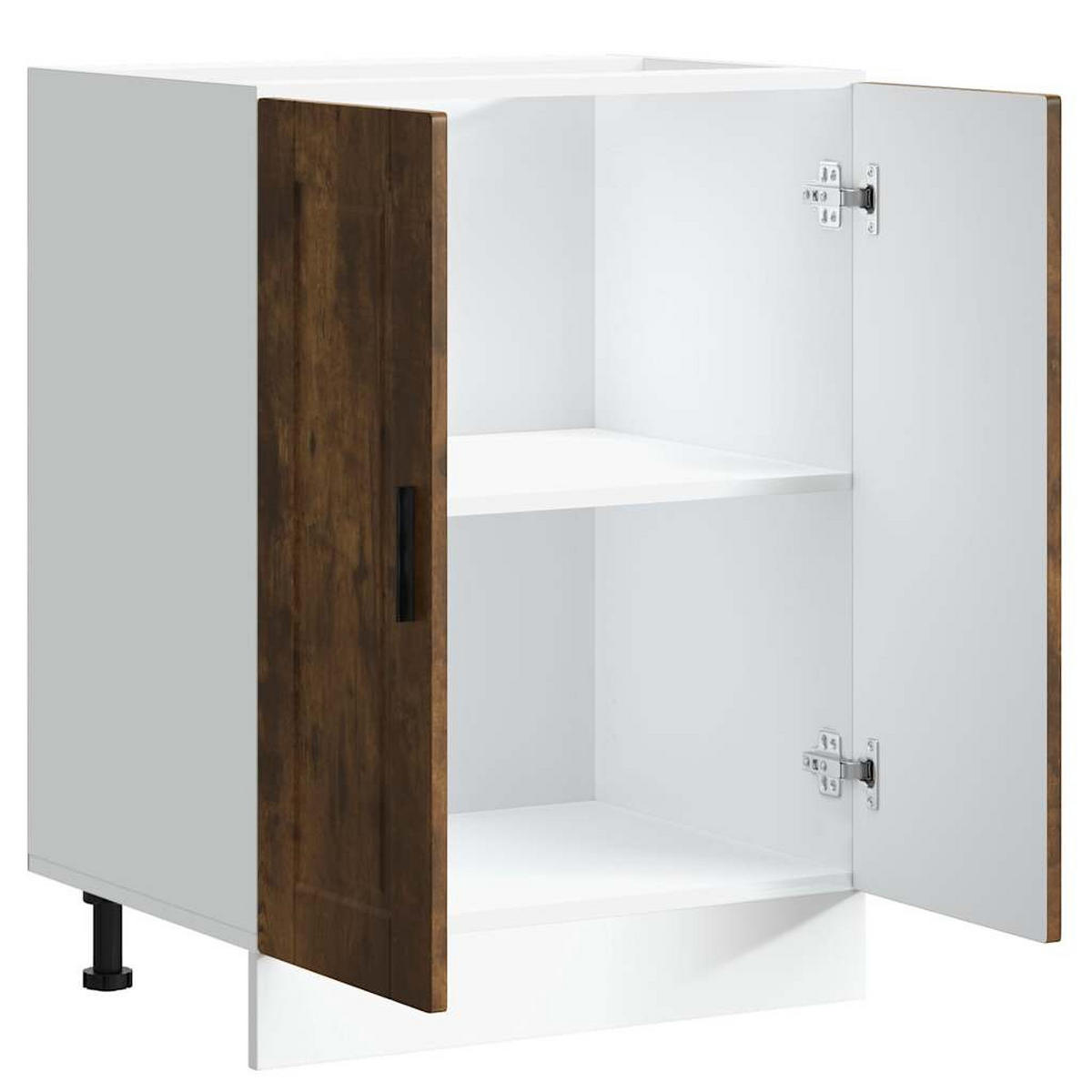 KÜCHENUNTERSCHRANK Theo Räuchereiche 60x46x81,5 cm - Eiche San Remo, Holz (60/81.5/46cm) - DELUKE