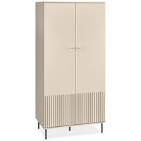 KLEIDERSCHRANK DROMA mit Stange, Creme - Creme, Holz (92/190/53cm) - KONSIMO®