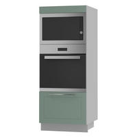BACKOFENHOCHSCHRANK Kvantum D5AA/60/154 Mint Matt / Grau Matt 60 / 59 / 154cm - Grau/Mintgrün, Holz/Holzwerkstoff (60/154/59cm) - Feldmann-Wohnen