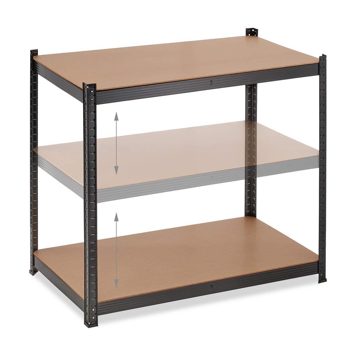 SCHWERLASTREGAL - Multicolor, Holzwerkstoff/Metall (100/180/60cm) - Relaxdays