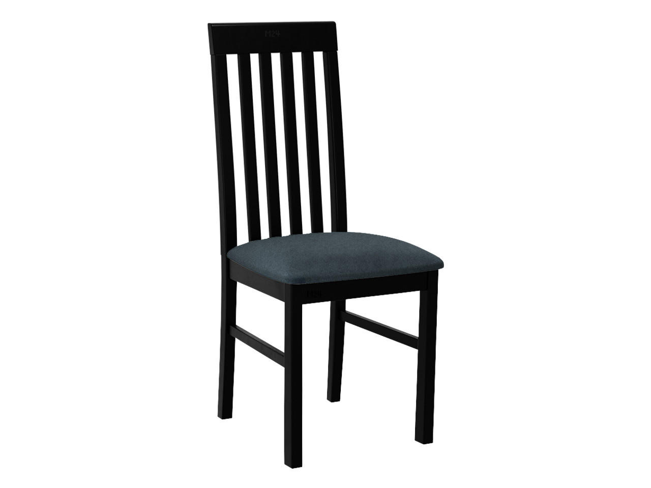 STUHL Nilo I, Holzfarbe: Schwarz - Blaugrau/Schwarz, Holz (43/96/48cm) - MIRJAN24