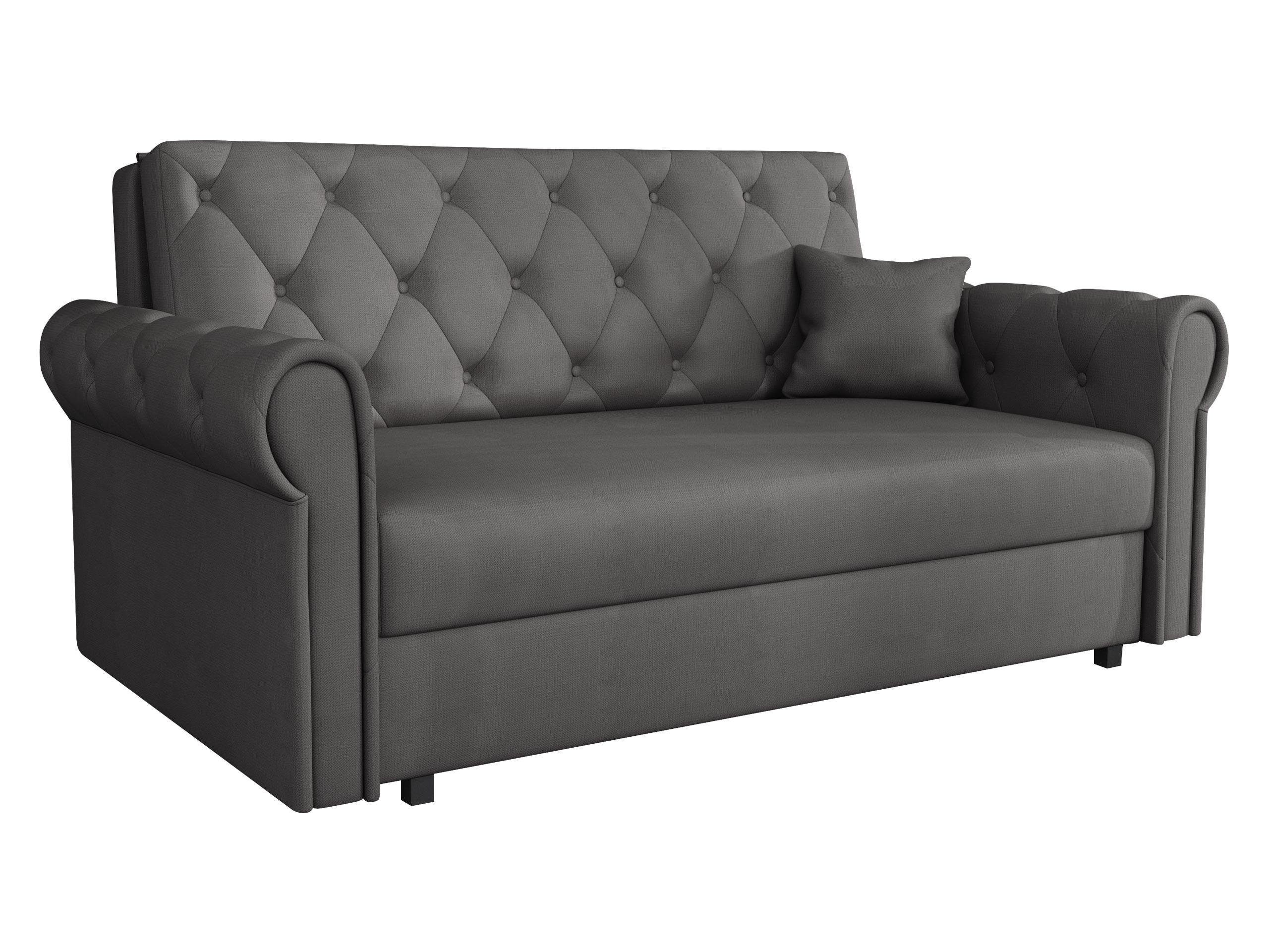 SCHLAFSOFA Viva Roma III - Schwarz/Graphitfarben, Holz/Textil (168/85/98cm) - MIRJAN24
