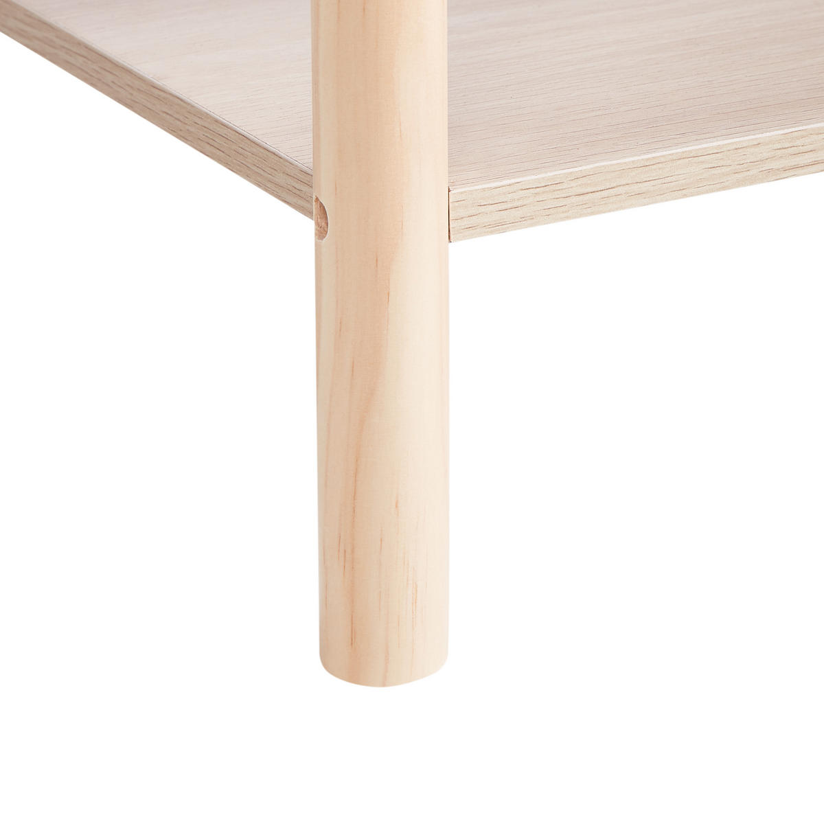 NACHTTISCH Heller Holzfarbton Holderville - Hellbraun, Holzwerkstoff (40/54/30cm) - Beliani