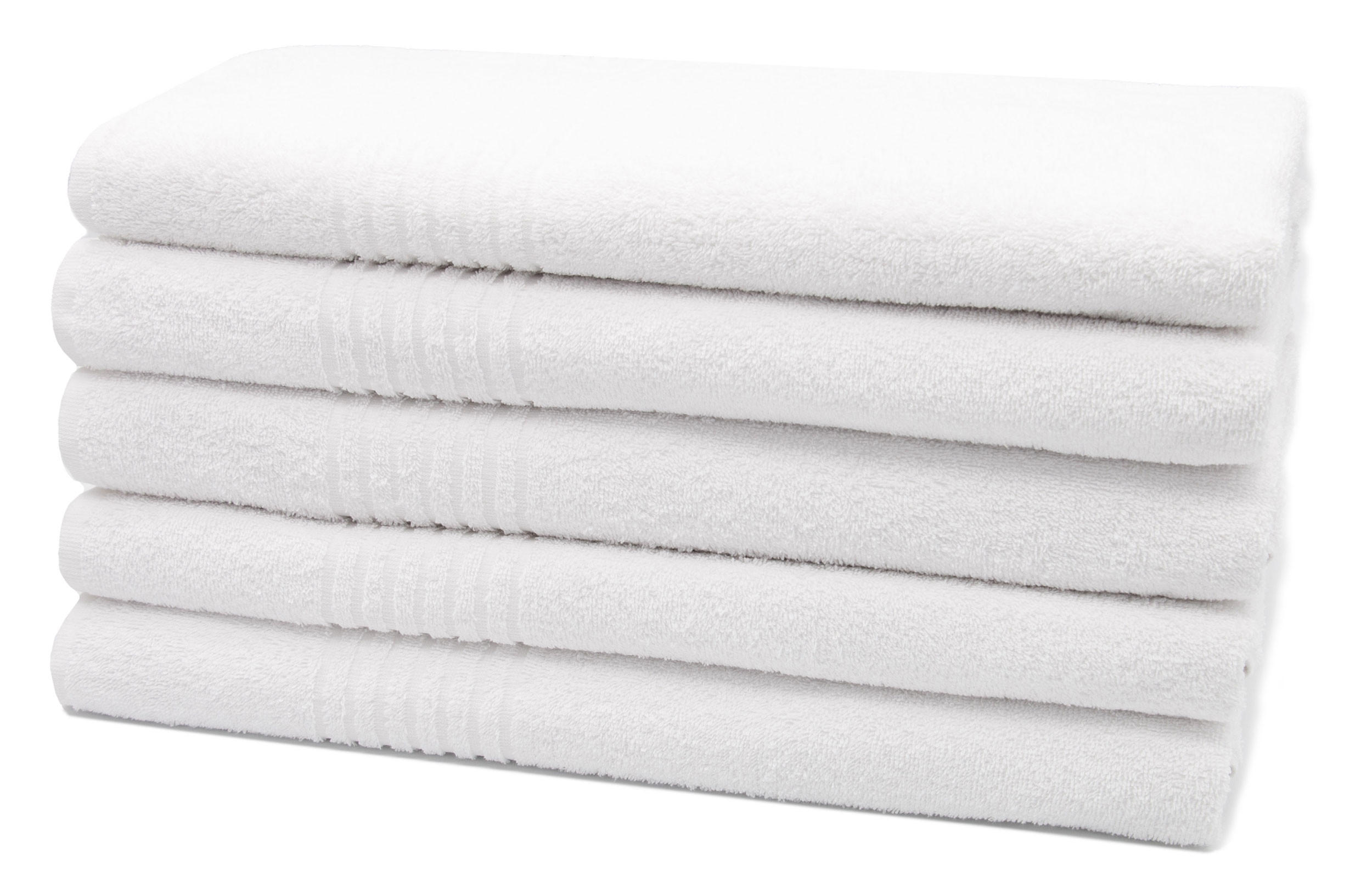SAUNATUCH, 5er-Set, 70x180 cm, 100% Baumwolle, Weiß - Weiß, Textil (70/180cm) - Zollner