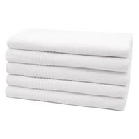SAUNATUCH, 5er-Set, 70x180 cm, 100% Baumwolle, Weiß - Weiß, Textil (70/180cm) - Zollner