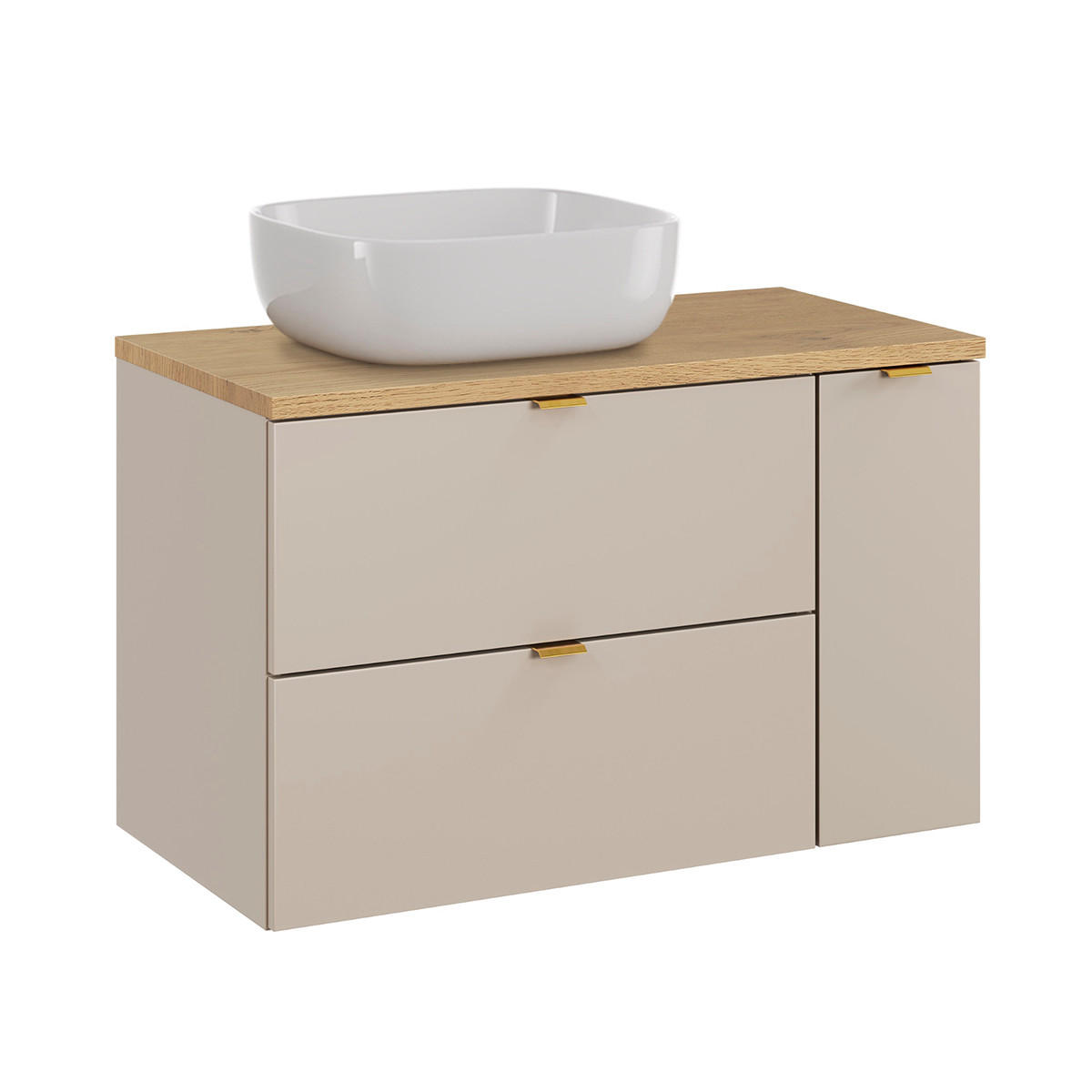 WASCHTISCH 80.6cm Azel Kaschmir - Beige, Holzwerkstoff (80.6/52/46cm)