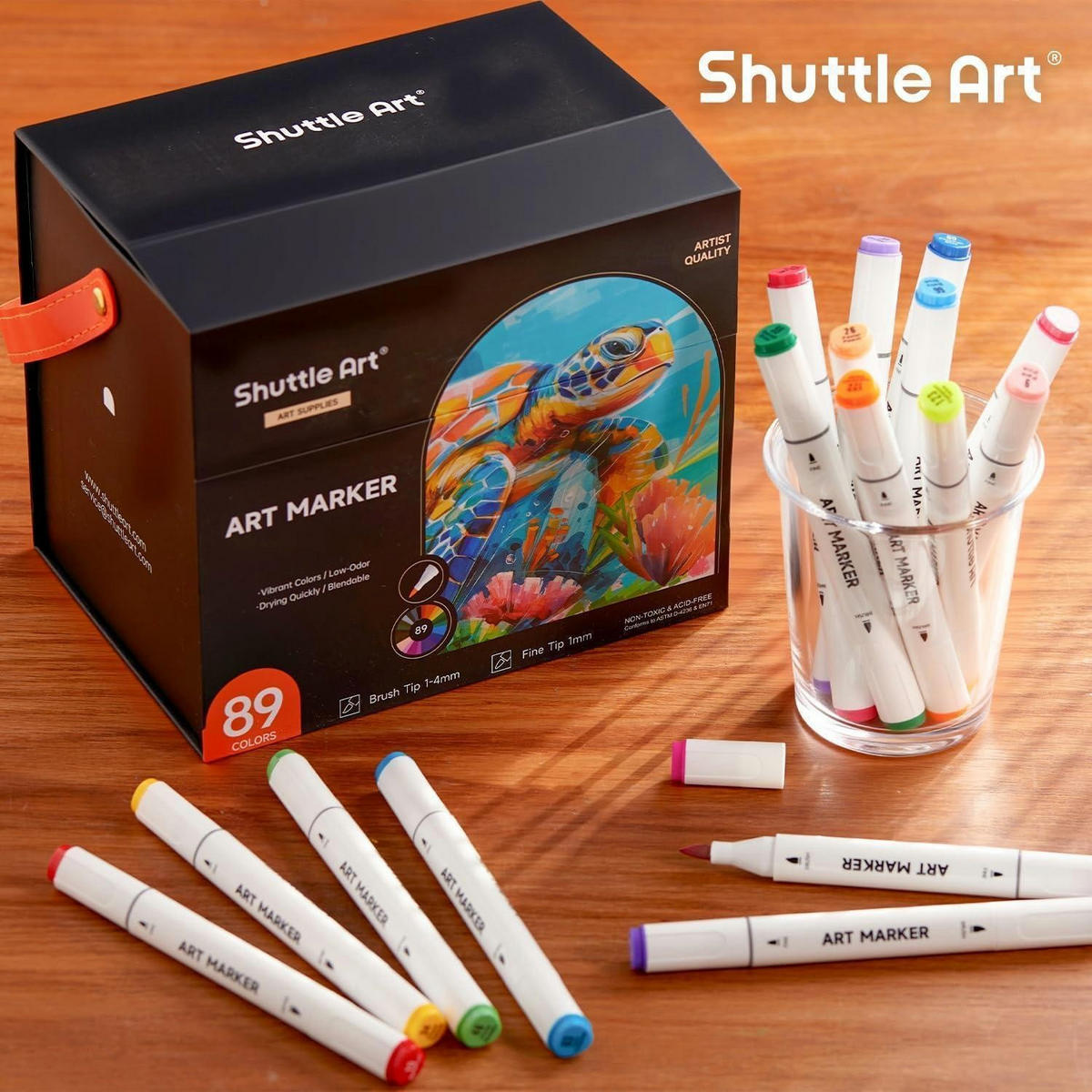 ALKOHOL Marker Set 89 Farben Doppelspitze - Multicolor, Kunststoff (15/10/15cm)