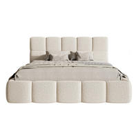 POLSTERBETT Cloudy Hellbeige Boucle 180 cm - Beige, Textil (180/200cm) - Selsey