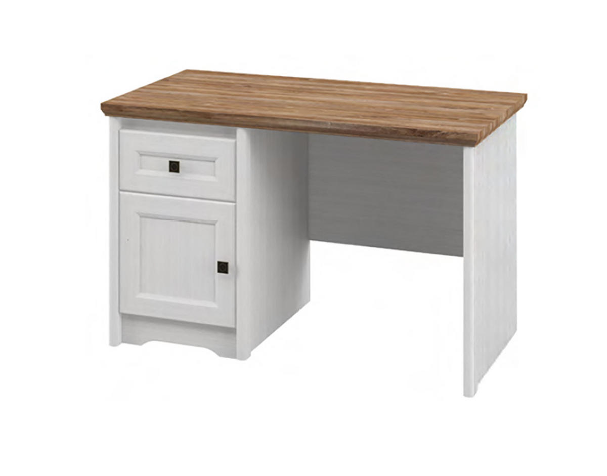 SCHREIBTISCH Tivoli weiß gewischt / Eiche Sterling 120 / 60 / 75cm - Eichefarben/Weiß, Holz/Holzwerkstoff (60/120/75cm) - Feldmann-Wohnen