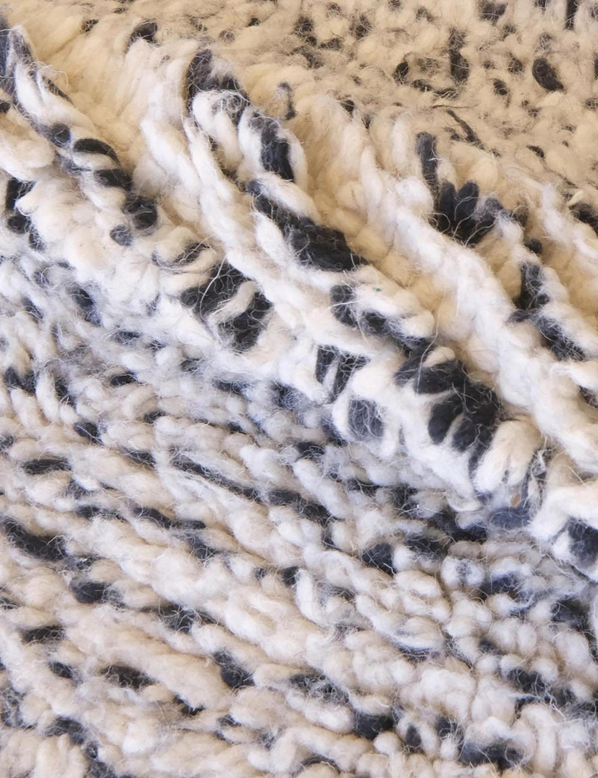 BERBERTEPPICH aus reiner Wolle 112x 133 cm - Weiß, Naturmaterialien (112/133cm) - AFK Living