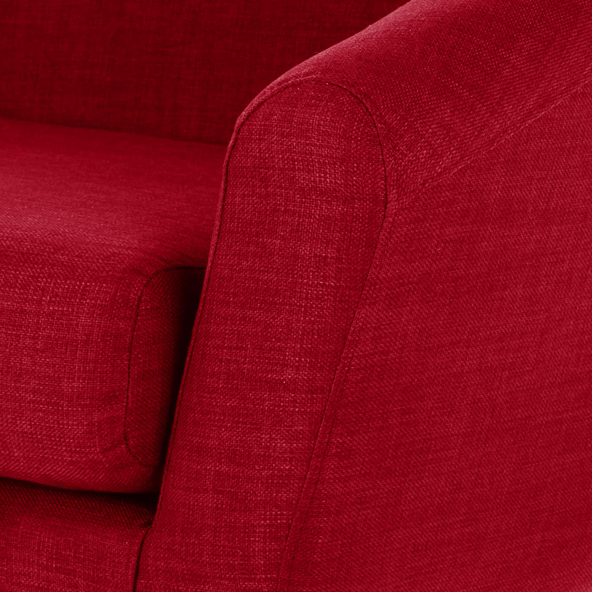 2-SITZER SOFA - Webstoff - Dunkelrot, Textil (148/76/67cm) - home24