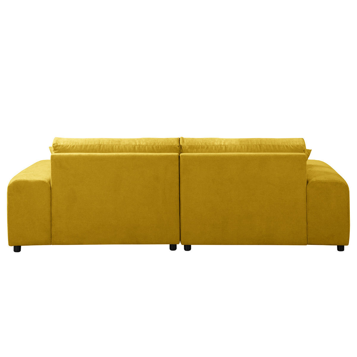 BIGSOFA - Gelb/Schwarz, Kunststoff/Textil (237/79/144cm) - home24