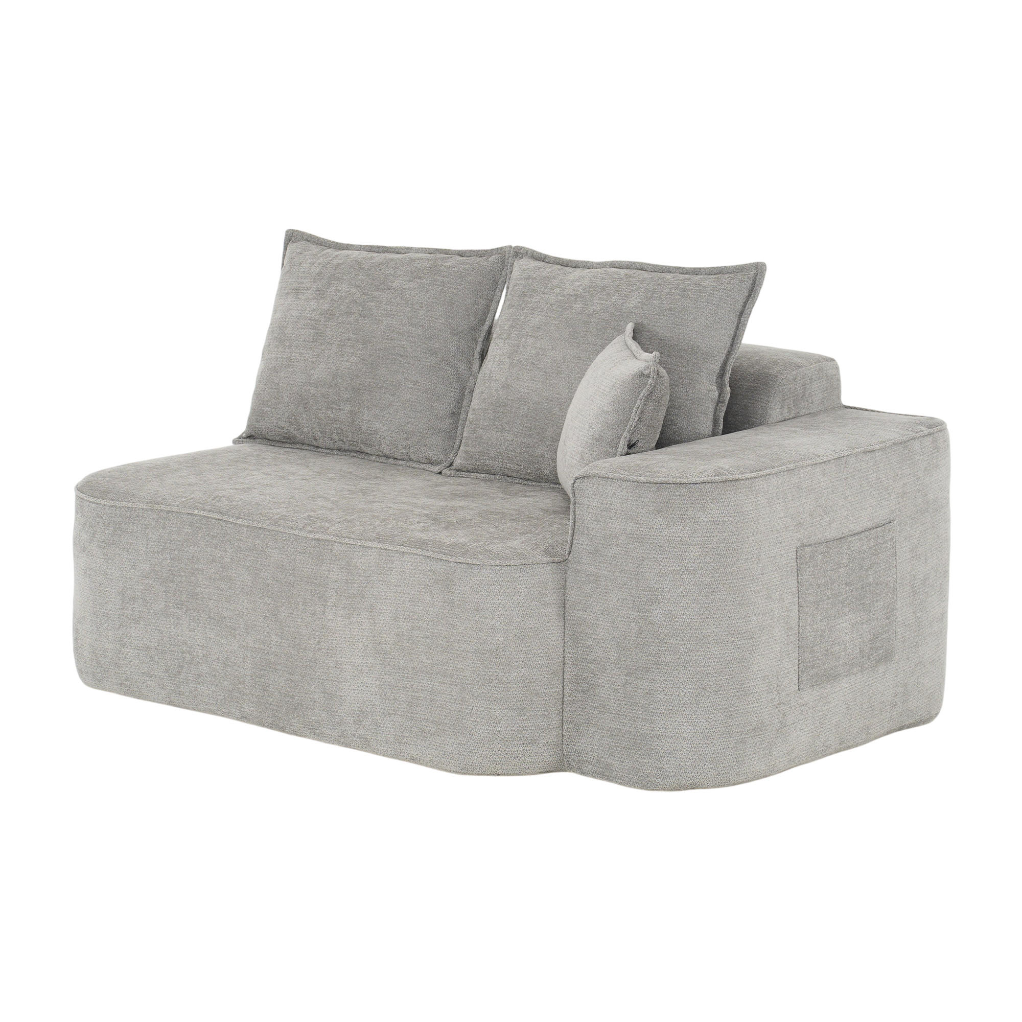 RÉCAMIERE DE-34641 rechts ohne Montage Grau - Grau, Textil (95/65/150cm) - ComfortXL