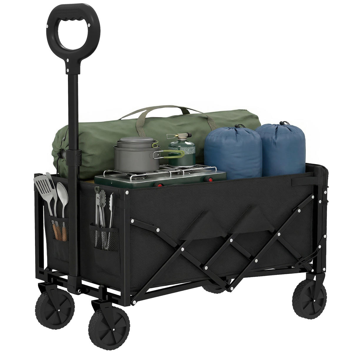 GARTENWAGEN DE-10541 Schwarz - Schwarz, Metall (45/86/71cm) - ComfortXL