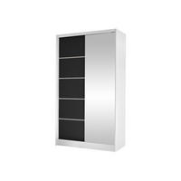 SCHWEBETÜRENSCHRANK Diego III - Schwarz/Weiß, Holzwerkstoff/Metall (100/200/58cm) - MIRJAN24