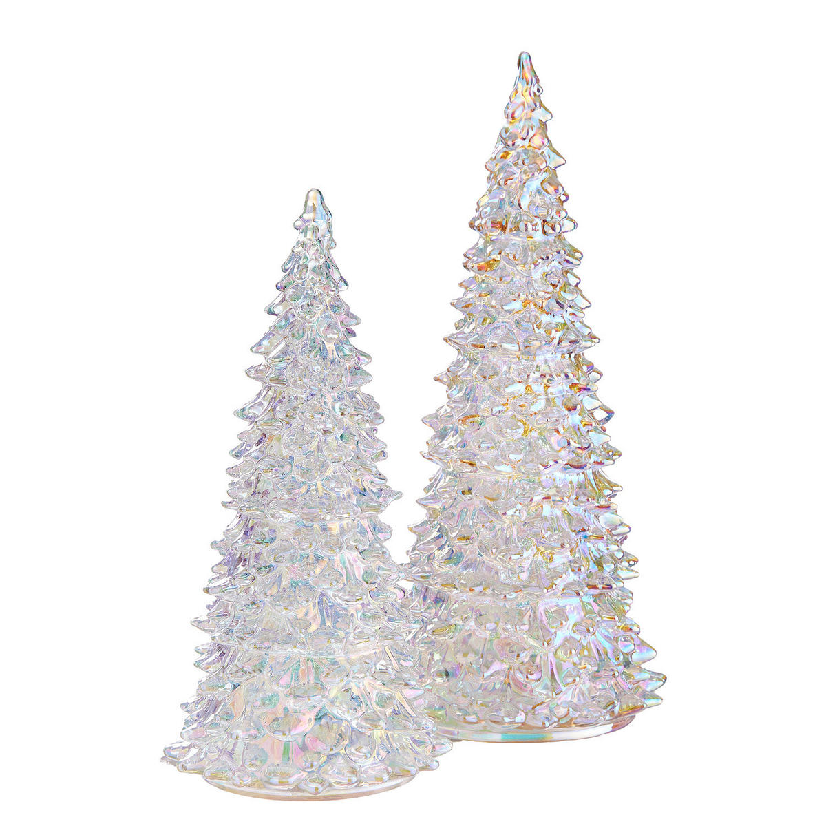 DEKO-TANNE Crystal LED-Tanne - Silberfarben, Glas (11/22/11cm) - Butlers