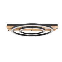 LED stropní svítidlo 32/38/6,8 cm - černá, kov (38/32/6.8cm) - Nettlife