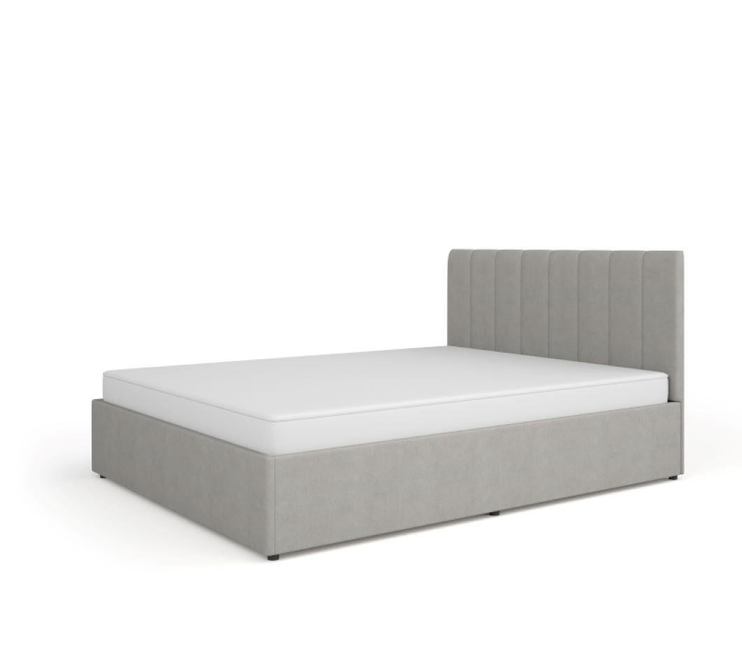 POLSTERBETT Mossa 160X200, Grau, Für Schlafzimmer - Grau, Textil/Metall (160/200cm) - Bettso