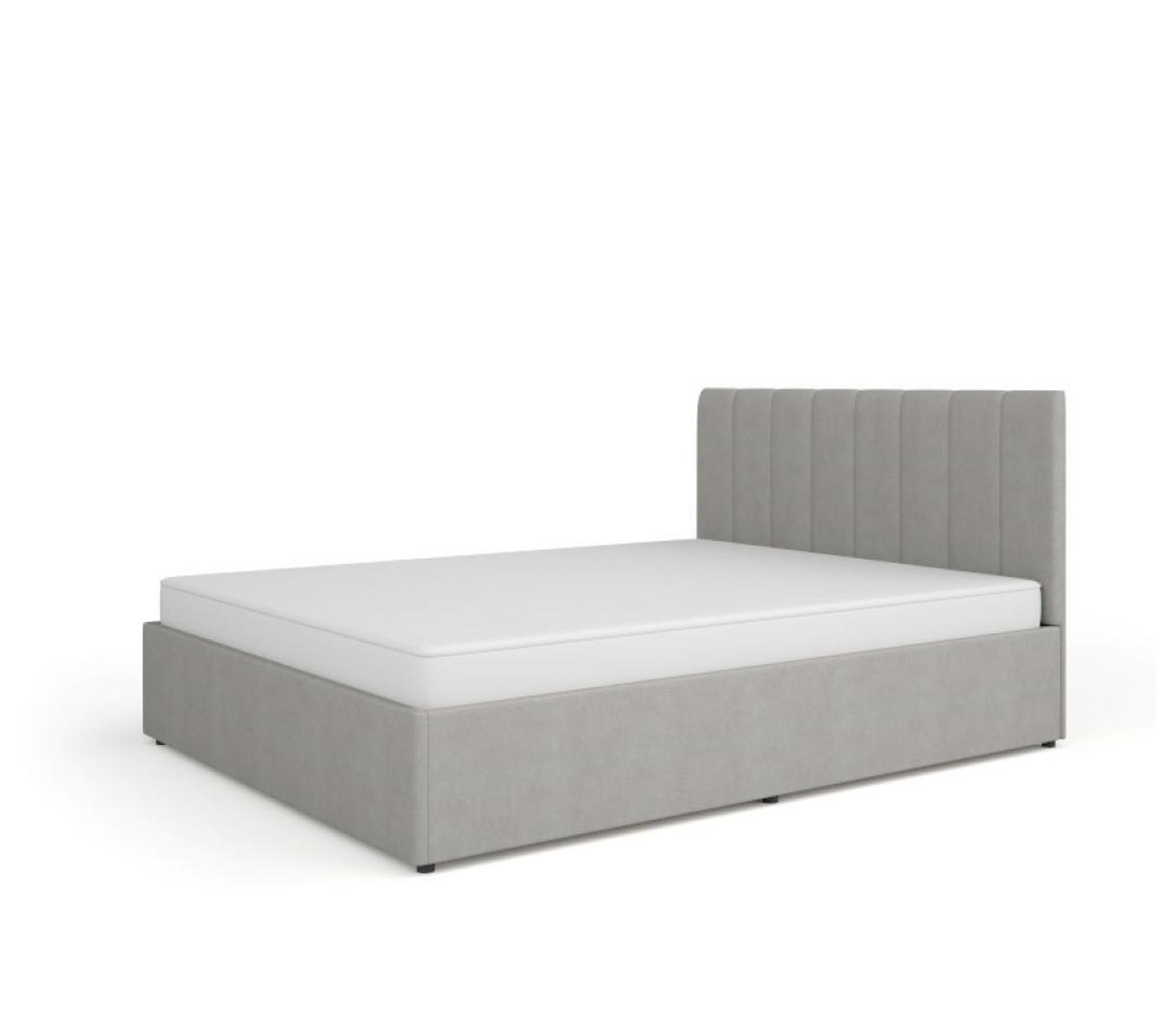 POLSTERBETT Mossa 160X200, Grau, Für Schlafzimmer - Grau, Textil/Metall (160/200cm) - Bettso