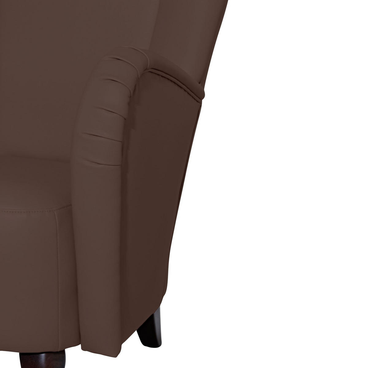 HOCHLEHNSESSEL Kailey Bezug Kunstleder Buche nussbaum dunkel / braun - Braun, Kunststoff (96/122/89cm) - 58aufmkessel