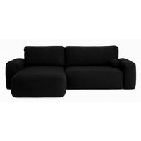 ECKSOFA Schwarz ILO Mit Schlaffunktion Und Bettkasten - Schwarz, Textil (282/177cm) - Sepro Meble