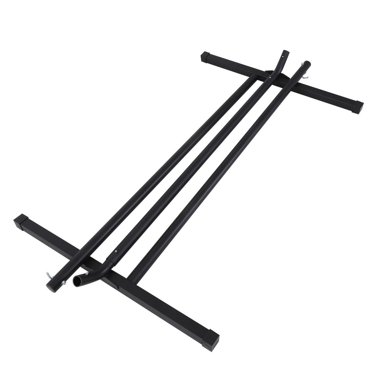 HÄNGEMATTENGESTELL DE-07055 für Hängematten bis 360 cm, wetterfest, bis 120 kg - Schwarz, Metall (92/360/112cm) - ComfortXL