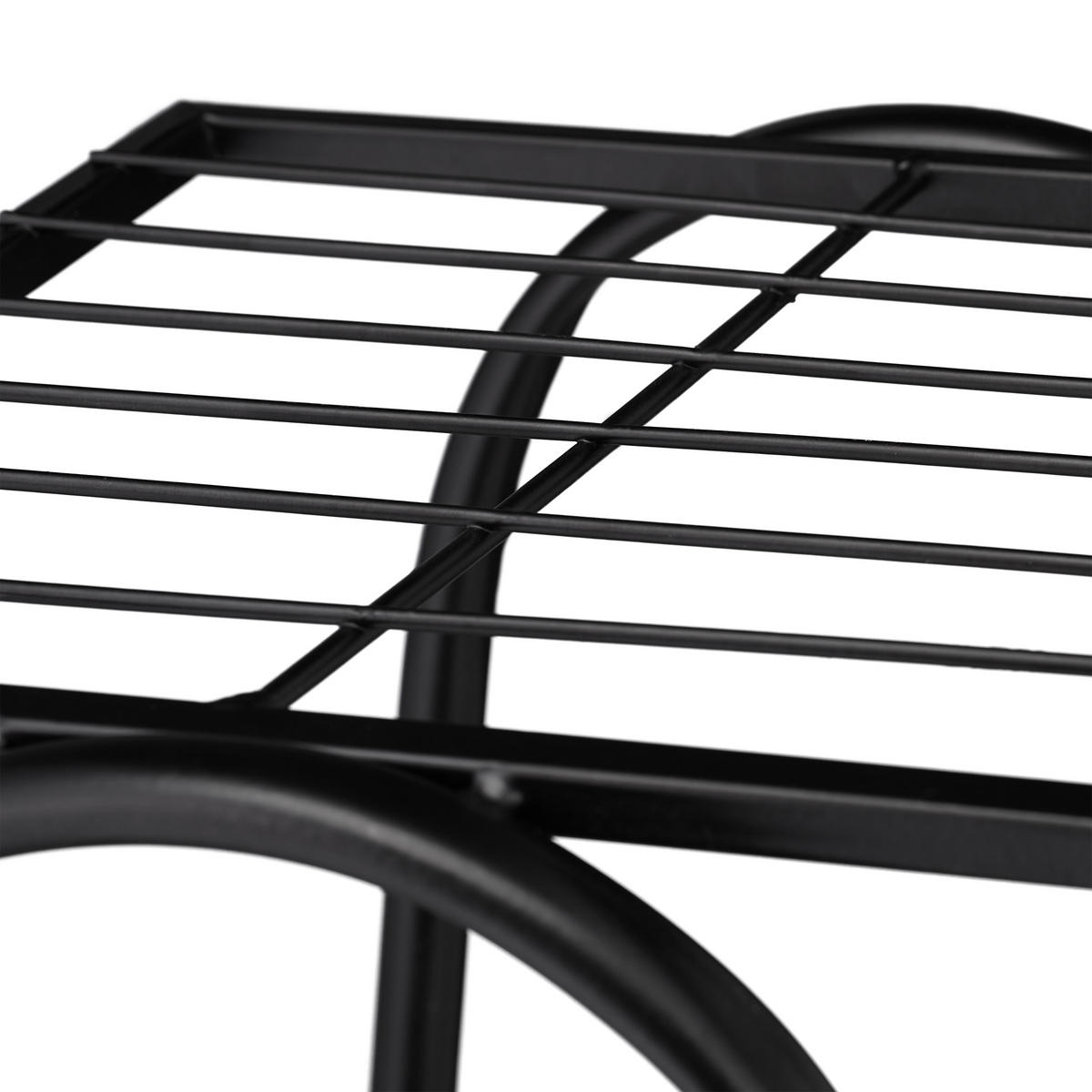 BLUMENTREPPE - Schwarz, Metall (75/83/24cm) - Relaxdays