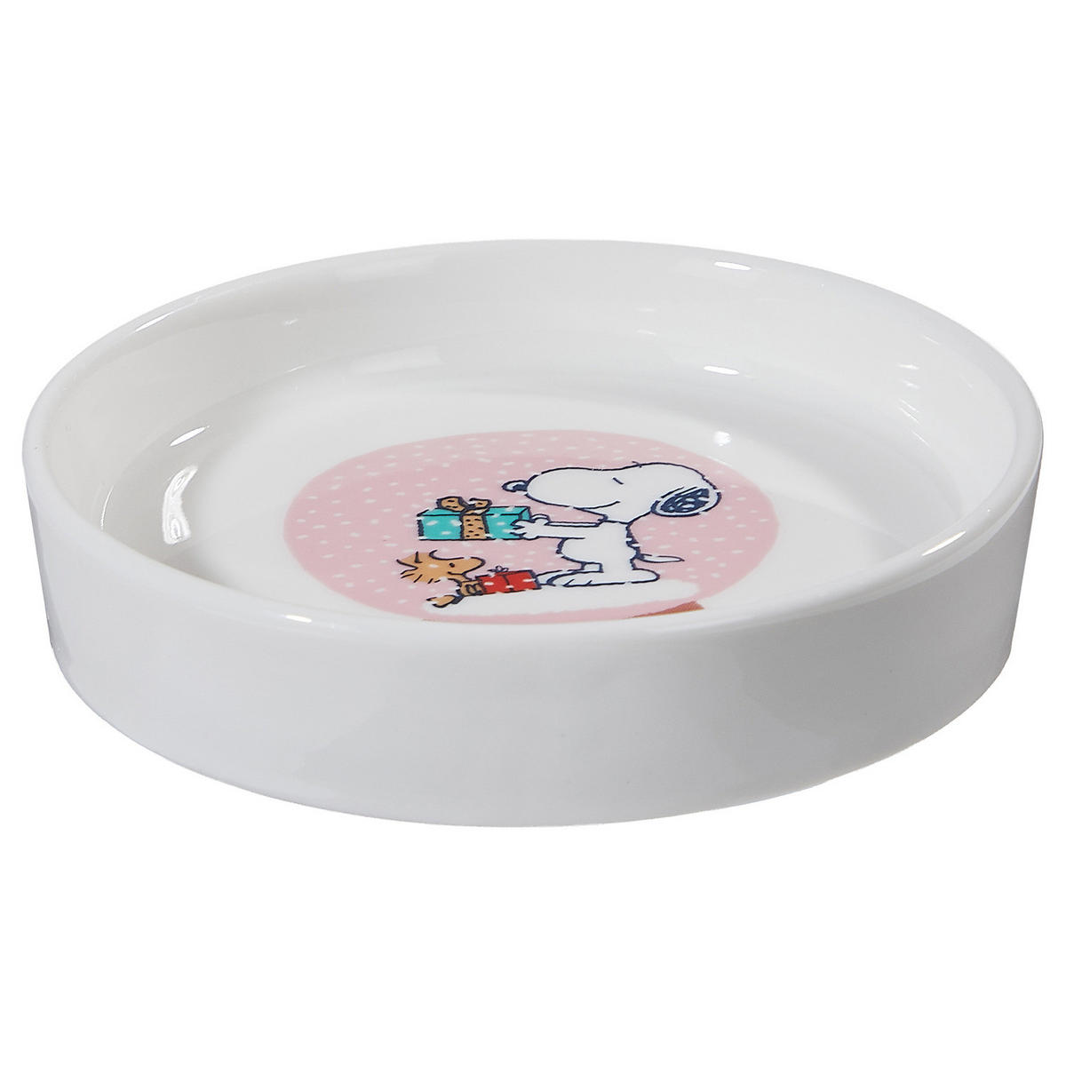 DEKOTELLER Peanuts Snoopy mit Schneekugel - Weiß, Keramik (2cm) - Butlers