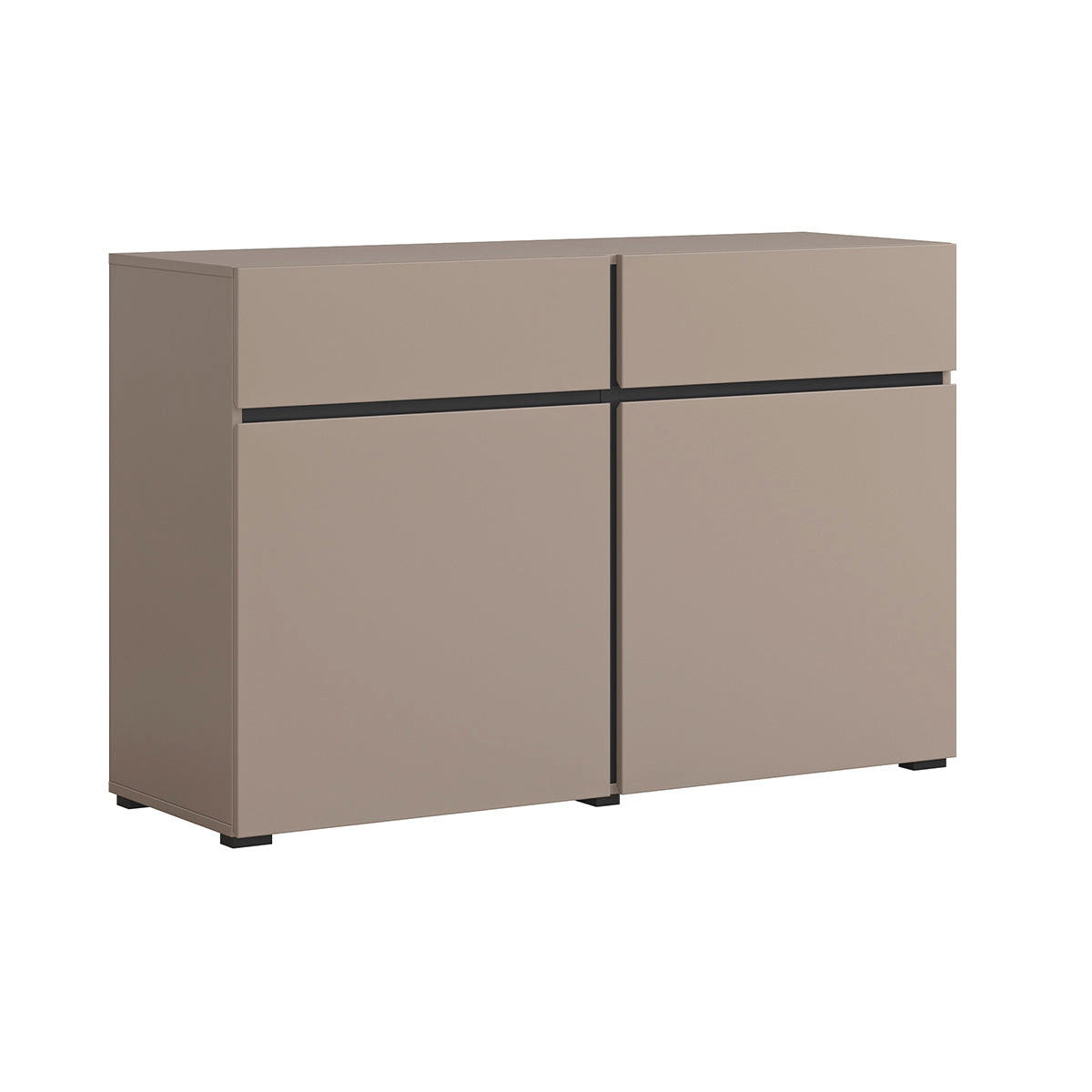 KOMODA Lilia Taupi - taupe, drvni materijal (119/78/40cm) - Petits-meubles