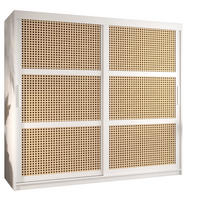 SCHWEBETÜRENSCHRANK 200/200/62 2-türig - Silberfarben/Weiß, Holz/Kunststoff (200/200/62cm) - MÖBEL KRYSPOL
