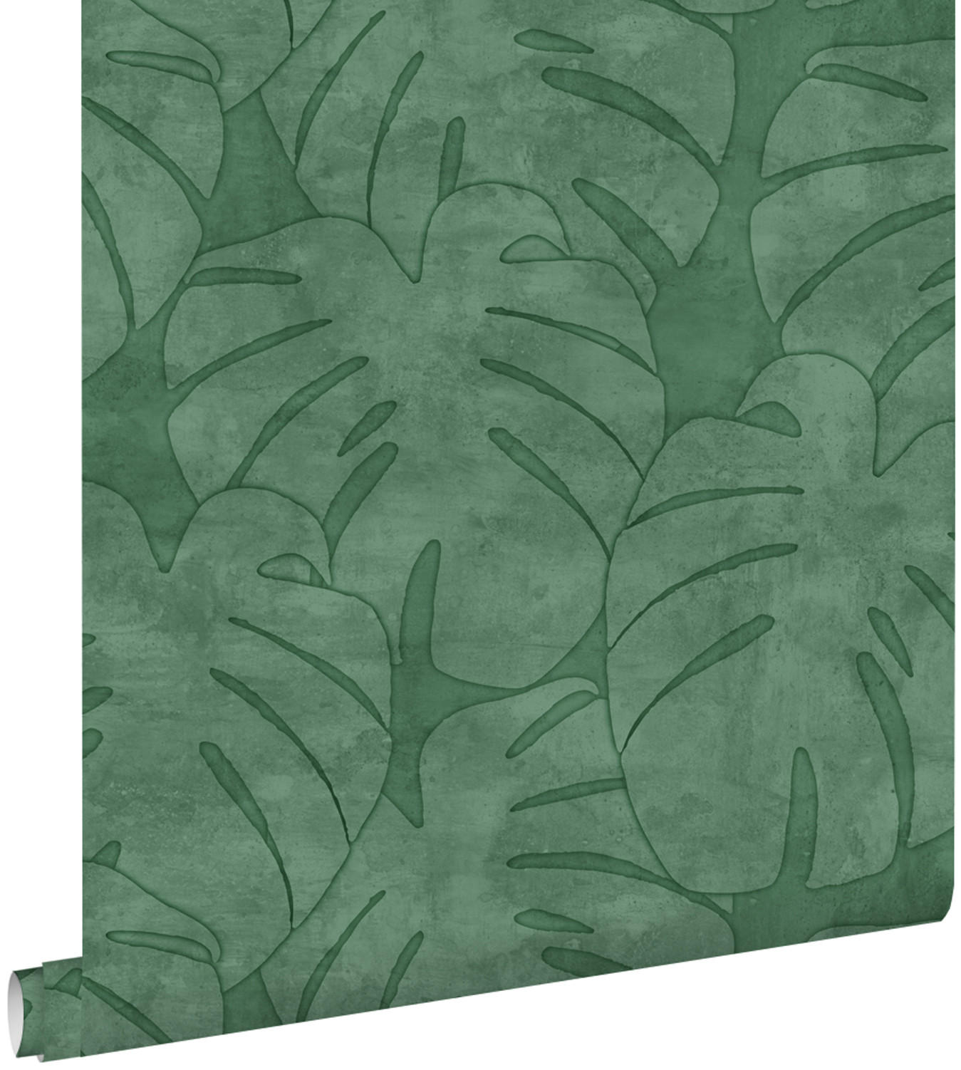 TAPETE Monstera-Blätter 53 cm x 10.05 m - Grün, Papier (53/1000cm) - ESTAhome