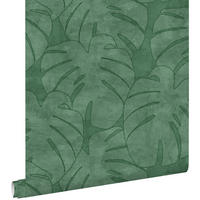 TAPETE Monstera-Blätter 53 cm x 10.05 m - Grün, Papier (53/1000cm) - ESTAhome