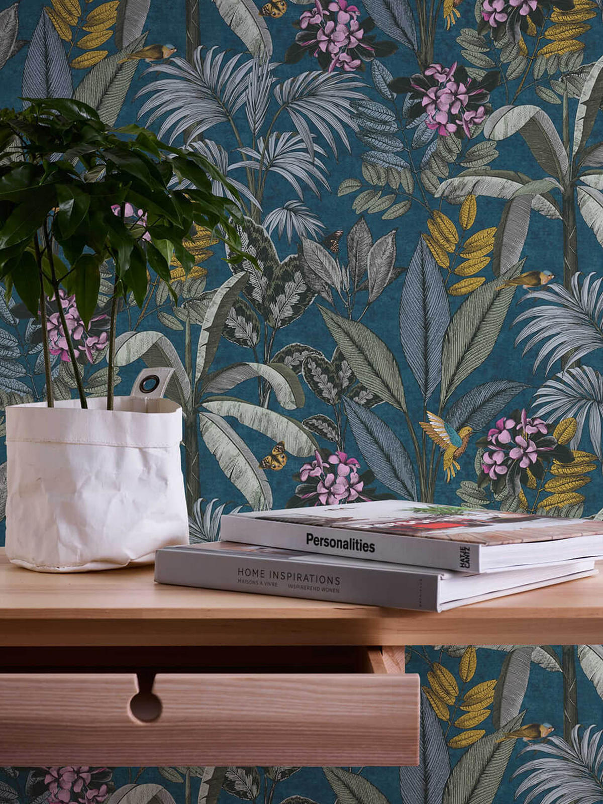 VLIESTAPETE Blau 53/1005 cm - Blau, Textil (53/1cm) - KUNSTLOFT