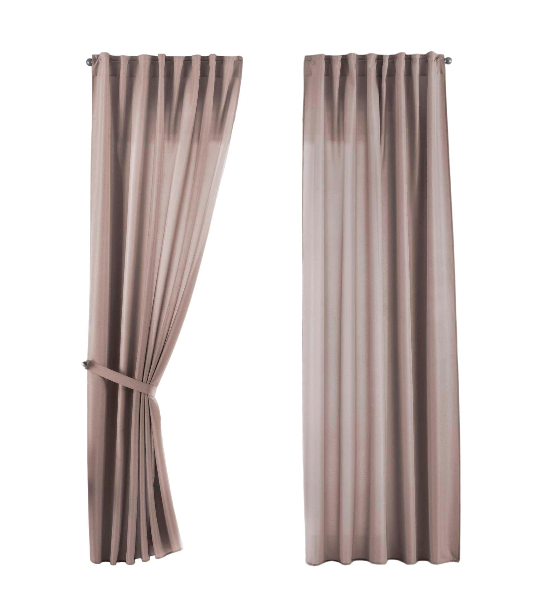 SCHLAUFENGARDINE 2ER SET »Jena« HxB 250x140 cm Taupe - Taupe, Textil (140/250cm) - Gardinenbox