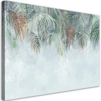 WANDBILD palmenblätter - Silberfarben, Textil (60/40cm) - Feeby