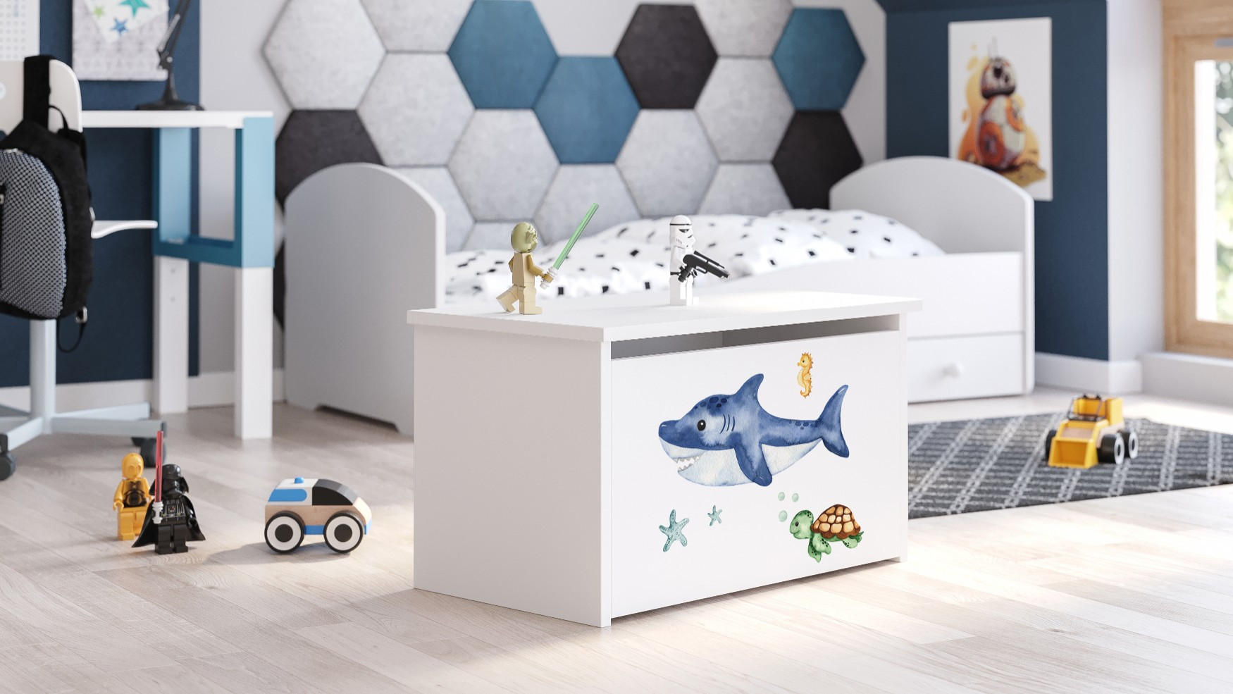 SPIELZEUGTRUHE Daria - Weiß, Holzwerkstoff (73/40cm) - RAUMHIRSCH FURNITURE
