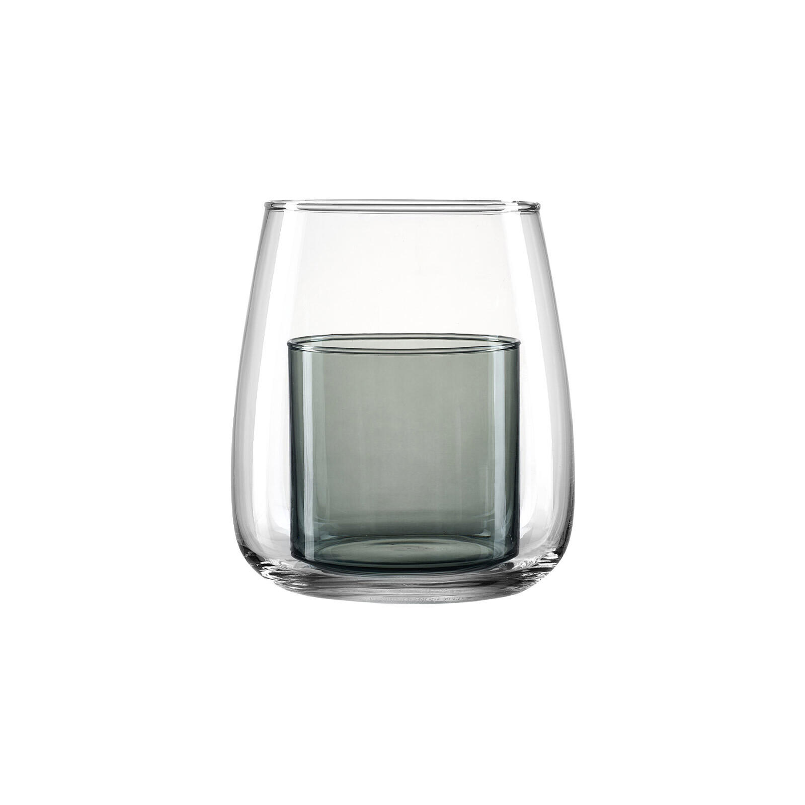 WINDLICHT Duo 18 cm - Grau, Glas (14/18/14cm) - Ritzenhoff Breker
