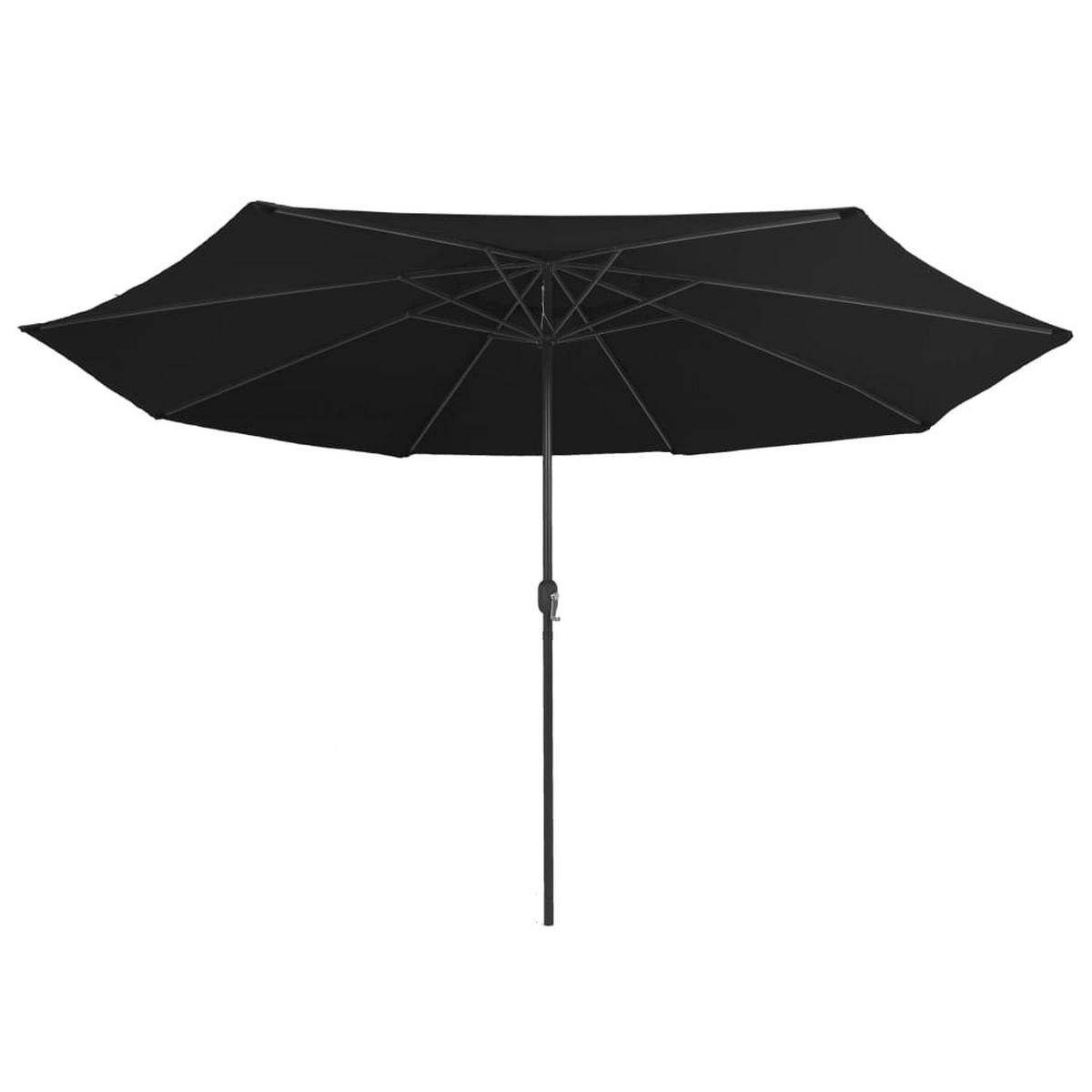 SONNENSCHIRM Mit Metall-Mast 390 Cm Schwarz - Schwarz, Textil (390/390cm) - vidaXL