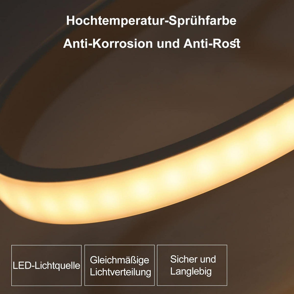 LED-DECKENLEUCHTE Rindor 44/50/8 cm - Weiß, Metall (50/44/8cm) - ZMH